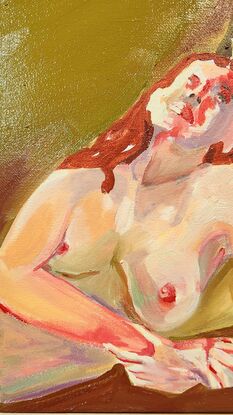 Figurative abstract painting 
Nude women. Contemporary abstract art