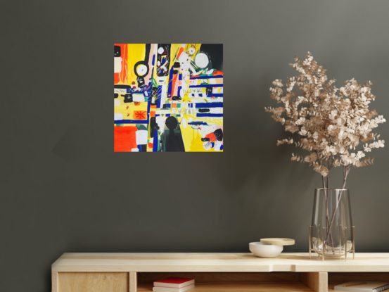 bright coloured abstract with stripes