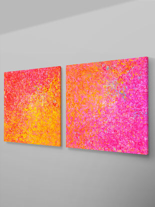 Neon Pink and Orange Abstract Limited Edition Print