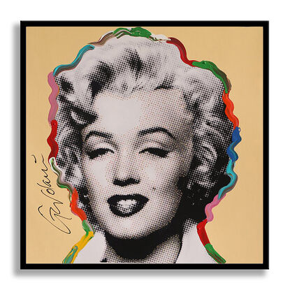 Silkscreen, portrait Marilyn Monroe, hand painted, oil painting, acrylic painting, art on canvas, pop art, celebrities, hollywood, wall art, artwork ready to hang,