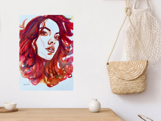 image of red haired woman



