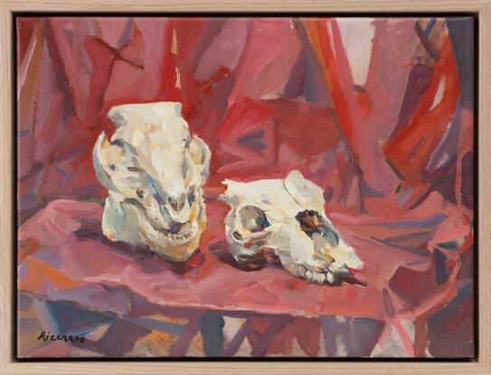 Still Life with two animal skulls