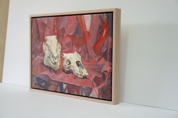 Still Life with two animal skulls