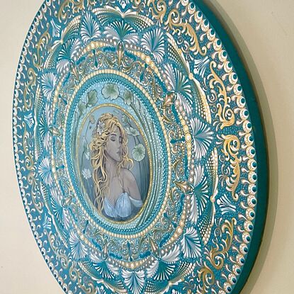 Water Nymph Mandala contemporary Painting on canvas