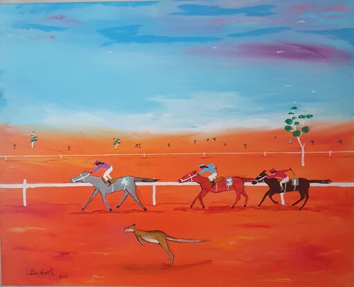 Picnic horse races  in Outback Australia.