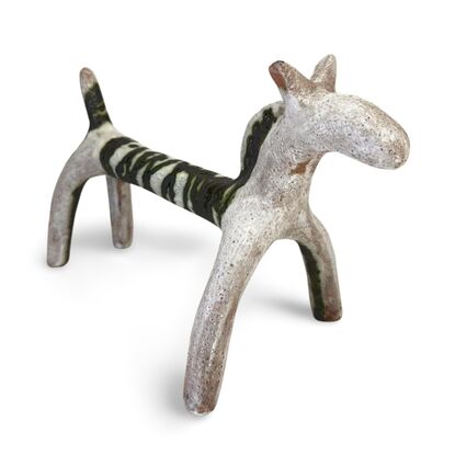 Etruscan Horse, raku fired