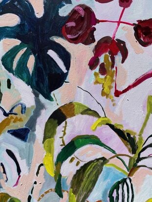 bright colourful abstract plants