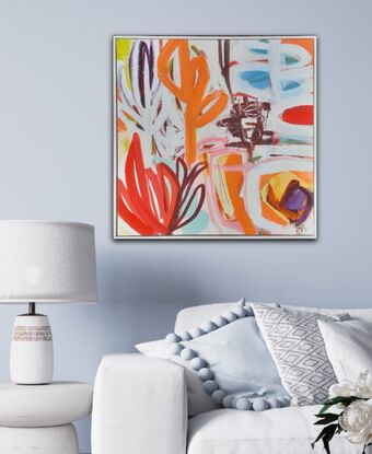 Abstract floral, contemporary modern 