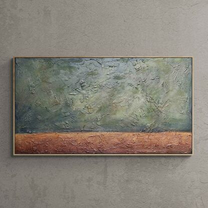 impasto green abstract 