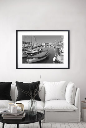 Black and white photograph of marsh field in Iceland