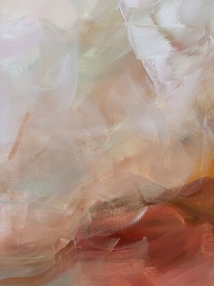 warm orange red pink abstract artwork