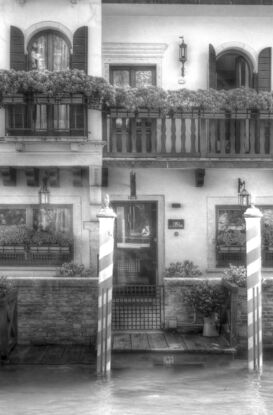 Inviting reflection on canal in Venice, Italy