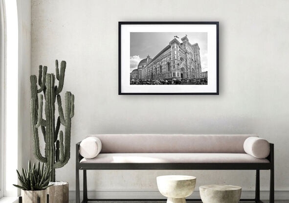 Black and white photograph of marsh field in Iceland