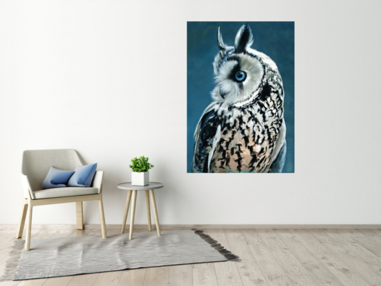 Portrait of white owl