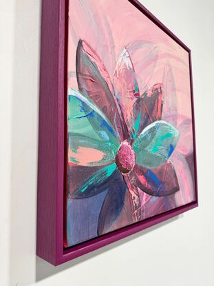 Floral painting in pink