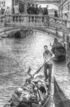 Inviting reflection on canal in Venice, Italy