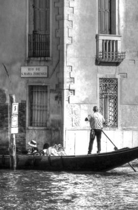 Inviting reflection on canal in Venice, Italy