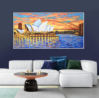 Sydney Opera House at Night – the original acrylic painting by Irina Redine.