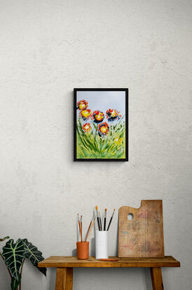 Bright flowers burst forth from landscape