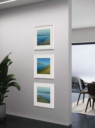 'Currarong Series-  set of 3' has been released as a photographic limited edition print of 1 - 75 only. This print is a meaningful expression of the harmonious convergence of land and sea. This unique artwork captures the essence of the coastal landscape in a captivating collage of positive words. The piece serves as an impressionistic portrayal of the dynamic meeting point between the land and the ocean, where nature's beauty is interwoven with a mosaic of uplifting words. As you immerse yourself in this visual journey, the subtle color changes of the seascape from an aerial perspective unfold, offering a one-of-a-kind viewpoint that celebrates the union of positivity and the compelling forces of nature.