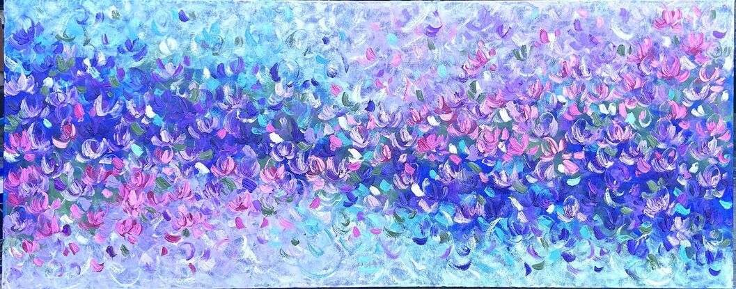 My love and inspiration of Monet and the impressionist romantic painters never tires. Here is one of my newest pieces. 