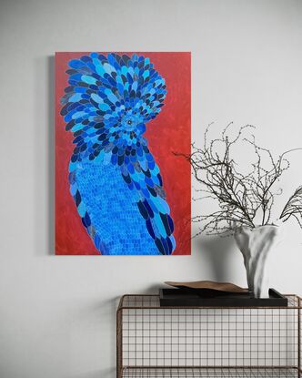 Black cockatoo Aboriginal art