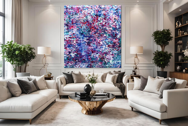 Images show the painting on the walls of different lounge rooms.