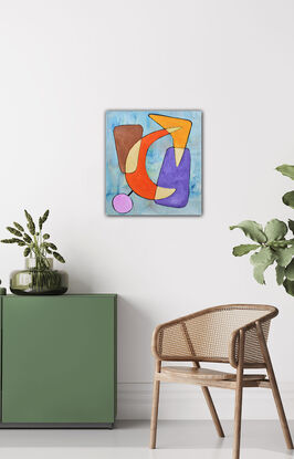 Retro 1950s abstract painting