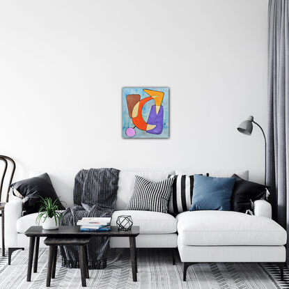 Retro 1950s abstract painting