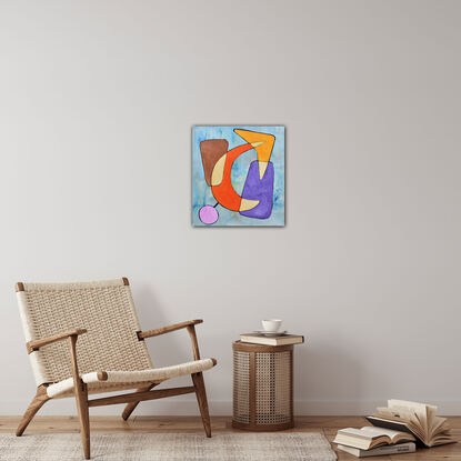 Retro 1950s abstract painting