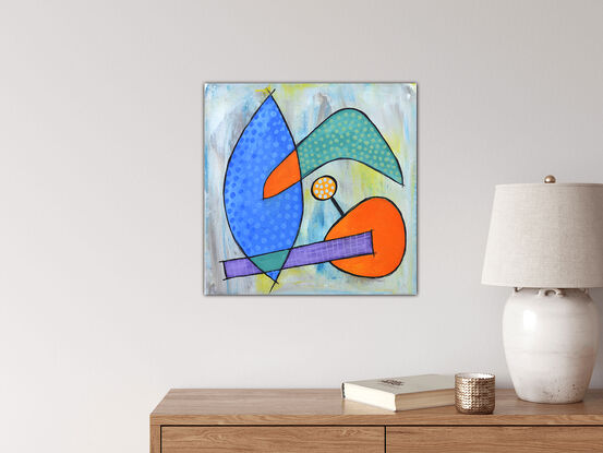 Retro 1950s abstract painting