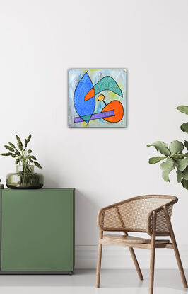 Retro 1950s abstract painting