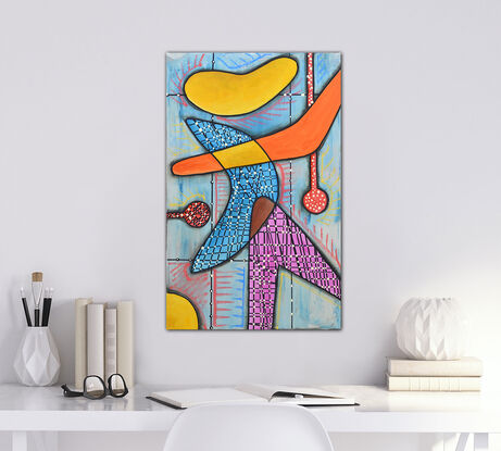 Retro 1950s abstract painting