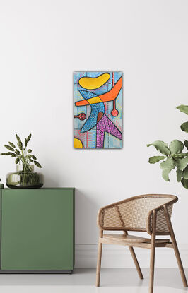 Retro 1950s abstract painting