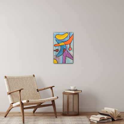 Retro 1950s abstract painting