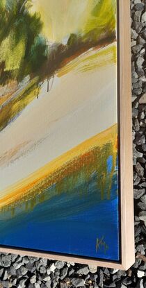 Contemporary landscape painting,  framed 