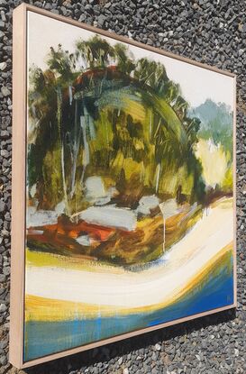 Contemporary landscape painting,  framed 