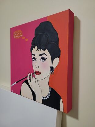 Small painting of Audrey Hepburn 