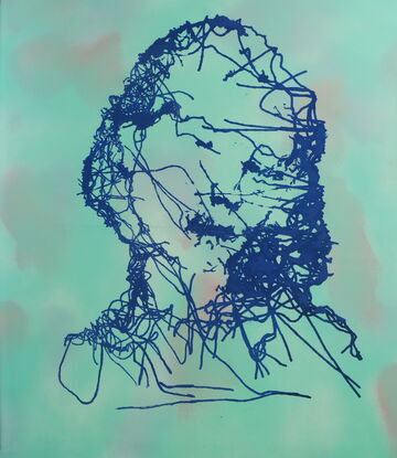 scribble portrait  painting 