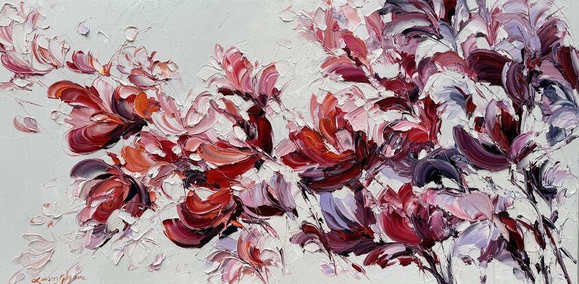 impasto flower painting