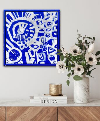 contemporary floral,  framed