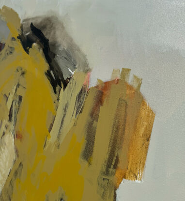 Layers of acrylic on a large statement abstract with movement in neutral tones 