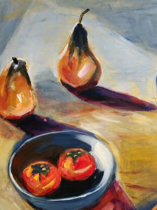 Colourfull still.l8fe featuring vibrant colours of autumn fruit in natural light