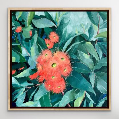 Flowering gum flowers and leaves