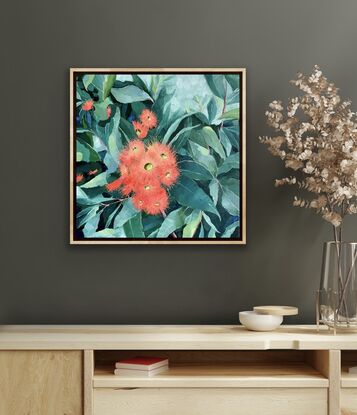 Flowering gum flowers and leaves