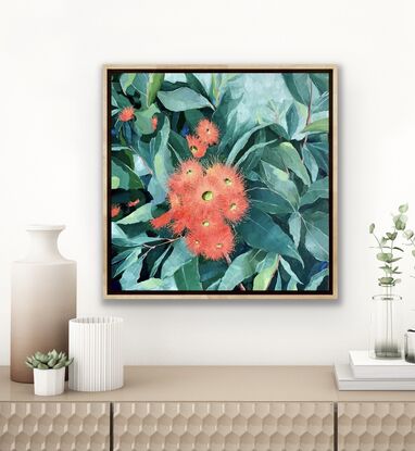 Flowering gum flowers and leaves