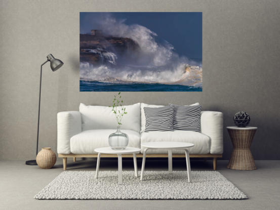 Dramatic powerful seascape original photograph.