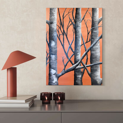 Silver birch trees with a modern twist.