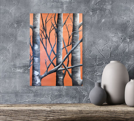 Silver birch trees with a modern twist.