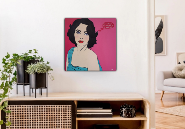 Small painting of Elizabeth Taylor 